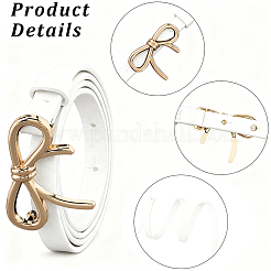 Cinturones de cadena de cuero sintético con lazo de aleación para mujer&nbsp;AJEW-CL0003-62A