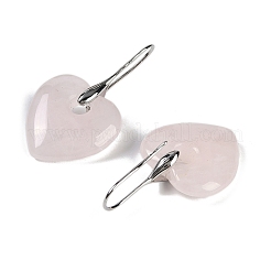 Naturali Quarzo Rosa ciondola&nbsp;EJEW-C119-03P-08