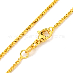 Collares de cadena de trigo de latón para mujer&nbsp;NJEW-G084-21G
