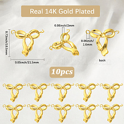 10 Stück 304 Edelstahl-Schleifen-Verbindungsstück-Charms&nbsp;STAS-SC0010-53