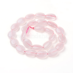 Natürlichen Rosenquarz Perlen Stränge&nbsp;G-G731-14-16x12mm
