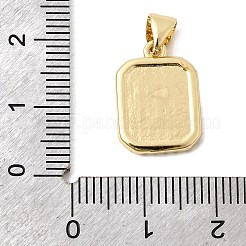 Pendenti in zirconi cubici trasparenti in micro pavè di ottone&nbsp;KK-Z150-02G
