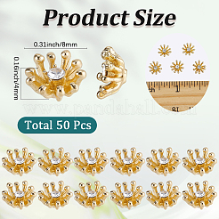 50 Stück Zinklegierungs-Kristall-Strass-Cabochons&nbsp;FIND-SC0022-68