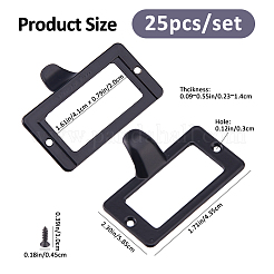 25 portacarte con cornice per etichette in lega di zinco rettangolare&nbsp;AJEW-FH0008-75C