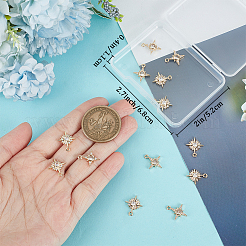 16pcs 2 Stil Messing Micro Pave klaren Zirkonia Charms&nbsp;KK-BBC0010-97