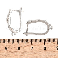 Fornituras de pendientes de aro de circonio cúbico de micro latón pavimenta&nbsp;CU-CBAB5B4-04P