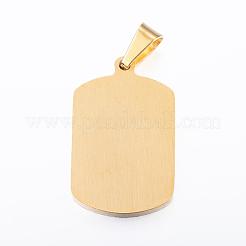 304 acciaio inossidabile cristallo strass rettangolo con pendenti Allah&nbsp;STAS-E093-11G