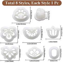 7 Stück 7 Stile Blumen- und ovale Ausstecher aus Harzton&nbsp;DIY-CP0010-34