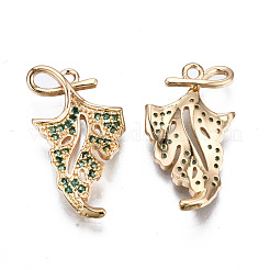Pendentifs avec zircon cubiques à micro-pavés en laiton&nbsp;KK-S359-111B-RS