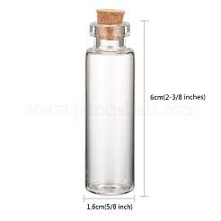 Bottiglia di vetro vaso di vetro per contenitori di perline&nbsp;X-CON-E008-60x16mm