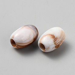 Acryl europäischen Perlen&nbsp;MACR-WH0017-003J