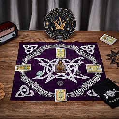 Quadratische Flanell-Altar-Tarot-Tischdecke&nbsp;AJEW-HY0002-32B