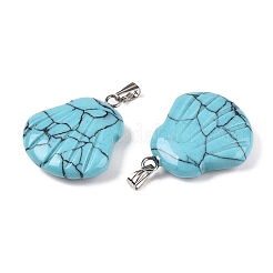 Pendentifs de turquoise synthétique&nbsp;G-T138-208F