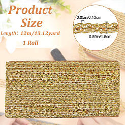 Rubans de dentelle tressée en polyester&nbsp;OCOR-WH0060-73A
