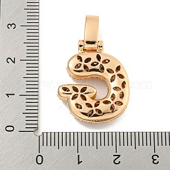Pendenti in zirconi cubici trasparenti in micro pavè di ottone&nbsp;KK-B099-01G-G