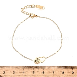 Bracciali a maglie in acciaio inossidabile 304 per donna&nbsp;BJEW-Z087-04G
