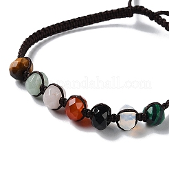 Unterlegscheibe-Armbänder aus natürlichen und synthetischen&nbsp;BJEW-H239-03A