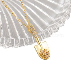 Collana con ciondolo a forma di pala in ottone con micro pavé di zirconi cubici trasparenti per donna&nbsp;WG2A015-02