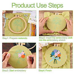 DIY-Blumenstraußmuster 3D-Stickerei-Starterkits&nbsp;DIY-TA0006-26