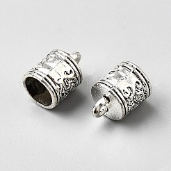 Tibetischer Stil Legierung Endkappen für Kord&nbsp;PALLOY-WH20048-27AS