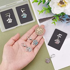 6 Stück 3 Farben Legierung Strass Anhänger Dekoration&nbsp;HJEW-CA0001-26