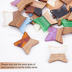 DIY 8 Paar Stern Holz Ohrringe Herstellung&nbsp;DIY-FH0001-97