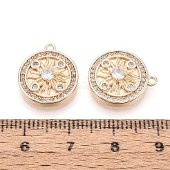 Ciondoli in ottone con pavé di zirconi chiari&nbsp;KK-T081-04G