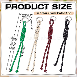 4 pz 4 colori decorazioni pendenti in poliestere&nbsp;HJEW-AR0001-23
