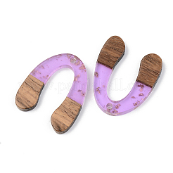 Pendentifs en résine transparente et bois de noyer&nbsp;RESI-S389-058B-B01