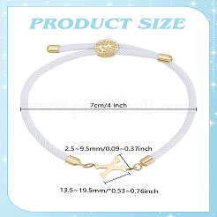 1 pulsera deslizante con cordón de nailon ajustable para mujer&nbsp;BJEW-LP0001-33X-G