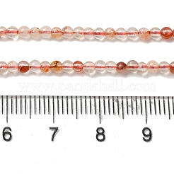 Fili di perle di quarzo ematoide rosso naturale/quarzo ferruginoso&nbsp;G-B090-A10-02