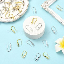 40 Stück 4 Farben Messing Micro Pave klare Zirkonia Creolen-BeZubehör&nbsp;KK-CJ0003-97