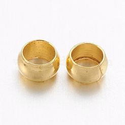 Messing Crimpperlen&nbsp;X-KK-L022-G