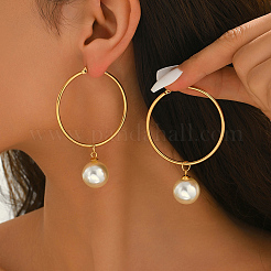 Boucles d'oreilles créoles rondes en acier inoxydable&nbsp;ON7765