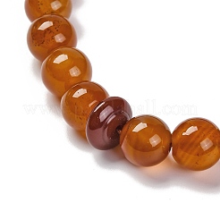 Perle corniola naturali si estendono bracciali&nbsp;BJEW-A025-01E