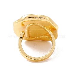 Bague ovale en laiton à manchette ouverte sertis d'émail&nbsp;X-KK-G428-03G
