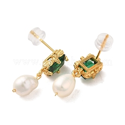 Boucles d'oreilles clous en argent sterling&nbsp;EJEW-K273-08G
