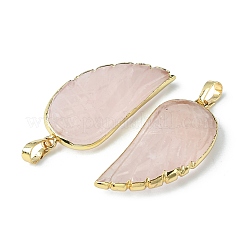 Colgantes naturales de cuarzo rosa&nbsp;G-O204-03D
