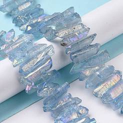 Brins de perles de cristal de quartz naturel&nbsp;G-K181-B25