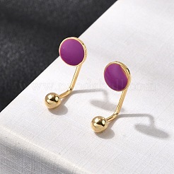 Pendientes de botón de acero inoxidable 304&nbsp;EJEW-F396-05D-G