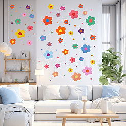 12 pieza de pegatinas de pared de PVC con estampado de flores de 12 estilos&nbsp;DIY-CA0007-69
