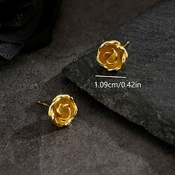 Boucles d'oreilles à tige en laiton avec fleur&nbsp;IE2637