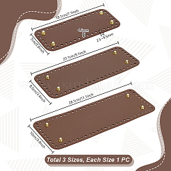 3 Stück Taschenboden aus Kunstleder&nbsp;DIY-WH0816-166A-G