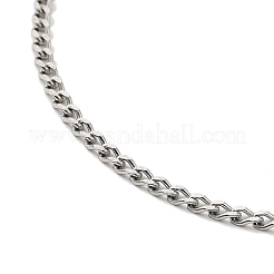 Collier à chaîne gourmette en acier inoxydable 304 anti-ternissement&nbsp;LS-STAS-C079-19P