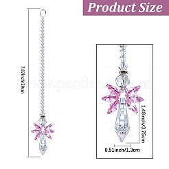 1 colgante de ángel de vidrio decorativo&nbsp;HJEW-DJ0001-17B