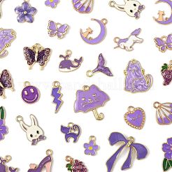 40pcs 20 Arten Legierungs-Emaille-Charms&nbsp;ENAM-FS0003-38A