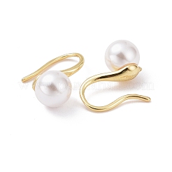 Orecchini pendenti con perle di plastica&nbsp;KK-E033-17G