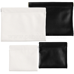 2 juego de 2 bolsas de metralla para cosméticos de piel sintética de poliuretano de {2} colores&nbsp;ABAG-CL0001-52