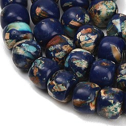 Brins de perles de jaspe impérial synthétique teint&nbsp;GG-CBAA20A-03E