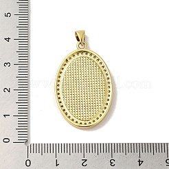 Pendentifs avec zircon cubiques à micro-pavés en laiton&nbsp;KK-C058-08G